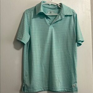 Adidas Men's Aqua Striped Polo Shirt